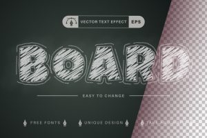 Chalk Hatching – Editable Text Effect, Font Style