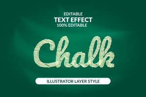 CHALK Illustrator Text Effect