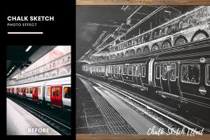 Chalk Sketch Photo Effect