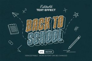Chalk Text Effect Back To School Style