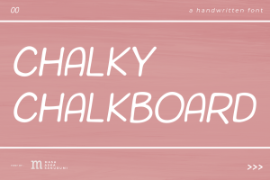 Chalky Chalkboard | A Display Font