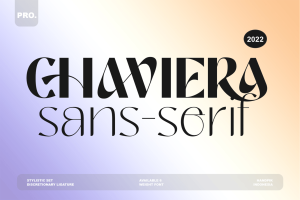 Chaviera Pro – modern font family