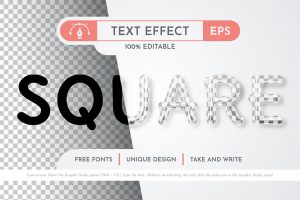 Checkered Glass Text Effect, Graphic Style