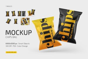 Chips Bag Mockup Set