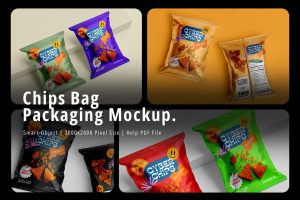 Chips Bag Packaging Mockup