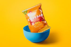 Chips Bag Packaging Mockup