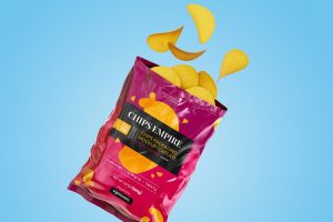 Chips Pouch Packaging Mockup