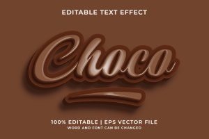Choco Vector Editable Text Effect