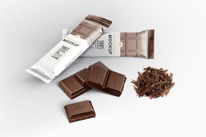 Chocolate Bar Packaging Mockup