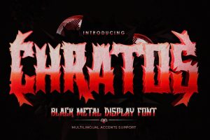 CHRATOS – Black Metal Display Font