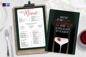 Christmas Cocktail Menu Template