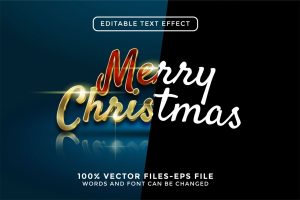 Christmas Editable Text Effect