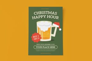 Christmas Happy Hour Flyers