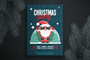 Christmas party flyer template