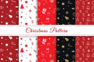 Christmas Pattern Red White Colors