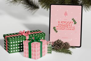 Christmas Tablet Mockup