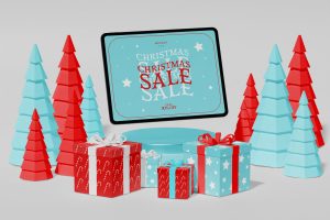 Christmas Tablet Mockup