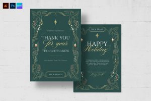 Christmas Thank You Card Template