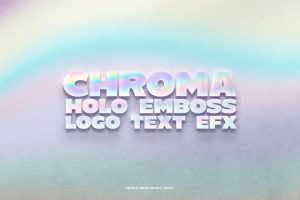 Chroma Holo Emboss Logo Effect