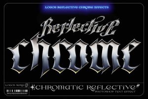 Chromatic Reflective Photoshop Logos Effects