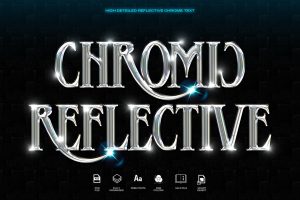 Chrome Reflective Photoshop Text Effect