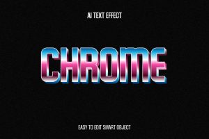 Chrome Text Effect