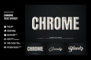 Chrome text effect