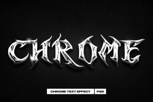 Chrome text effect