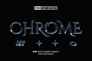 Chrome Text Effect Style