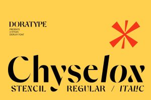 Chyselox – Stencil Font