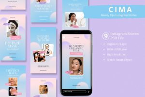 Cima – Beauty Tips Instagram Story & Canva Templat
