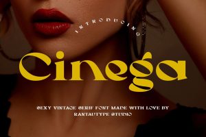 Cinega Sexy Vintage Serif Font
