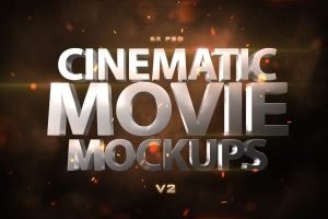 Cinematic 3D Movie Mockups V2