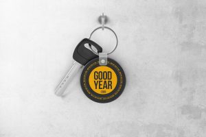Circle Keychain Mockup