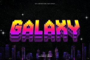 City Arcade Pixel Text Effect