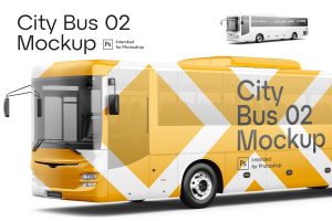 City Bus 02 Mockup