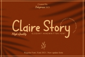 Claire Story – Girly Handwriting font