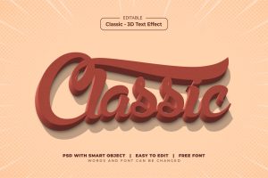 Classic – 3D Text Effect