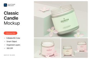 Classic Candle Mockup