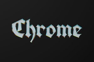 Classic Chrome Text & Logo Effect