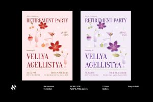 Classic Floral Retirement Party Invitation