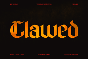 Clawed – Gothic Blackletter Font