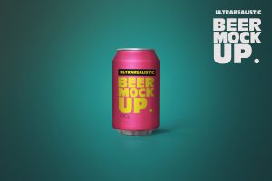 Clean Beer Can Mockup