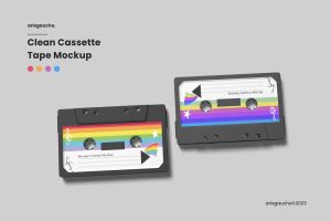 Clean Cassette Tape Mockup