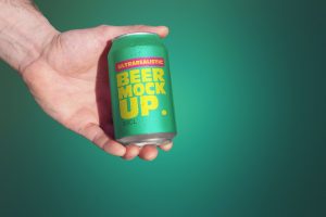 Clean Hand Beer Can Mockup