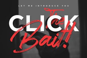 Clickbait – Brush Logo Font