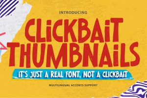 Clickbait Thumbnails –  Cartoon Font