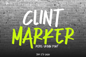 Clint Marker – Brush Graffiti Font