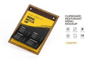 Clipborad Menu Mockup