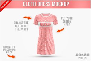Cloth Dress Mockup – Front View